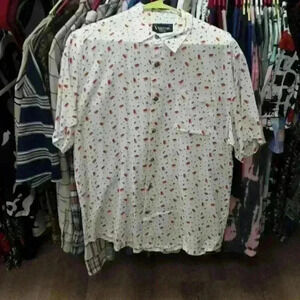 Visitor premium short sleeve button down shirt